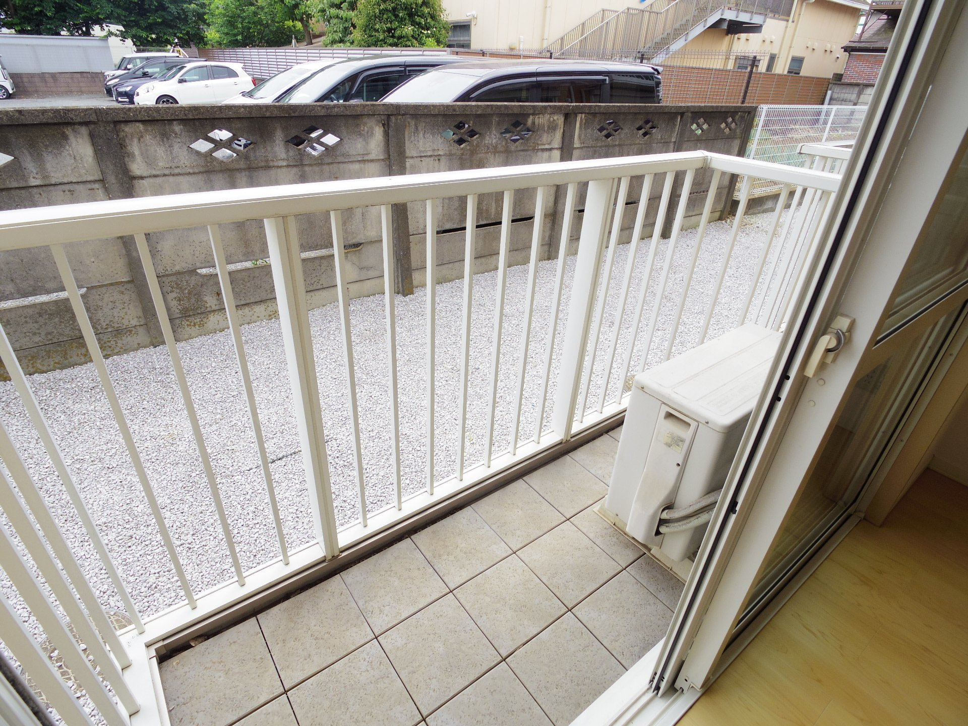 清瀬市中里１丁目のアパートのバルコニー|※他号室写真です