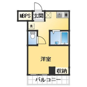 神戸市灘区将軍通２丁目の賃貸マンションの間取り
