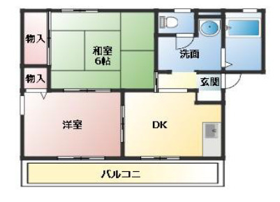 神戸市東灘区御影郡家１丁目のアパートの間取り