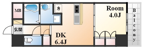神戸市中央区下山手通８丁目の賃貸マンションの間取り