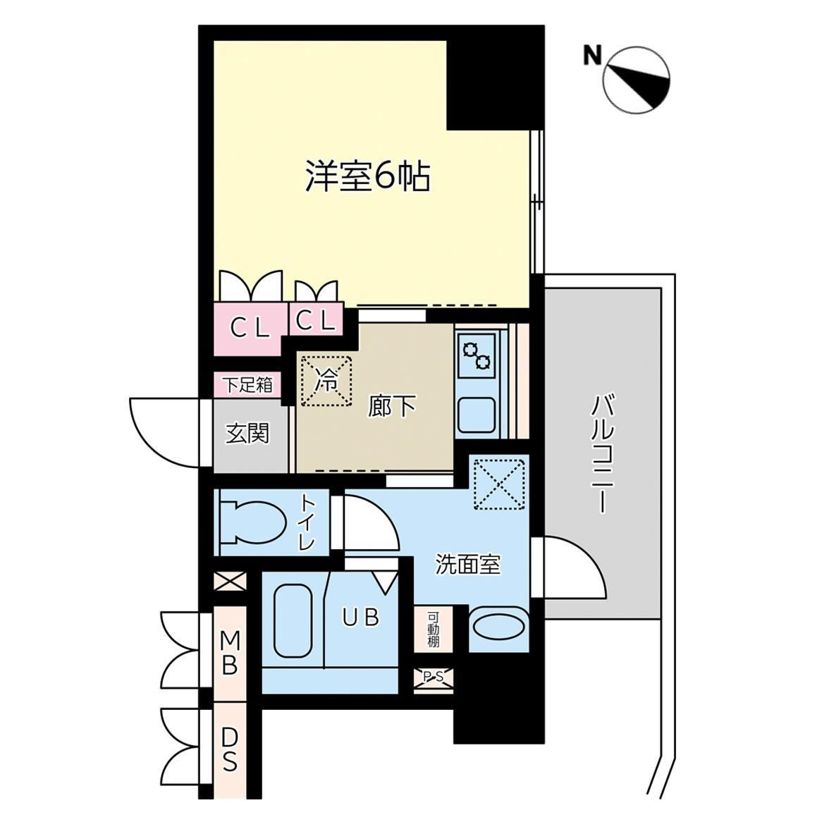 神戸市中央区下山手通８丁目の賃貸マンションの間取り