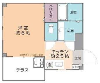 神戸市中央区中山手通４丁目の賃貸マンションの間取り
