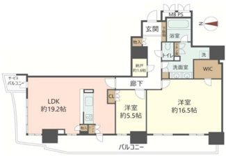 【間取り】 | ローレルタワー堺筋本町