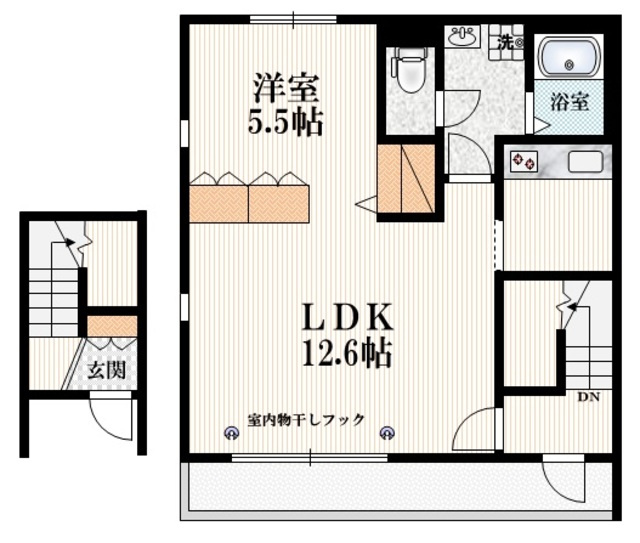 カーサ　アリビオの間取り|★角部屋２面採光★　★可動式収納で間取りアレンジ可★