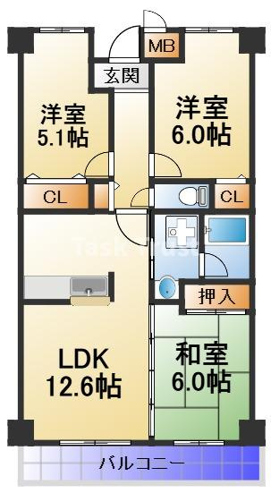 【間取り】 | グランドソーワ今福鶴見