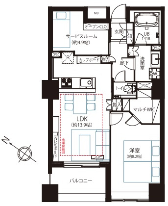 エルステージ月島アトラージュの間取り