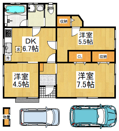 東所沢２丁目戸建の間取り