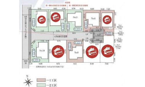 【GRAFARE】立川市若葉町６期の区画図