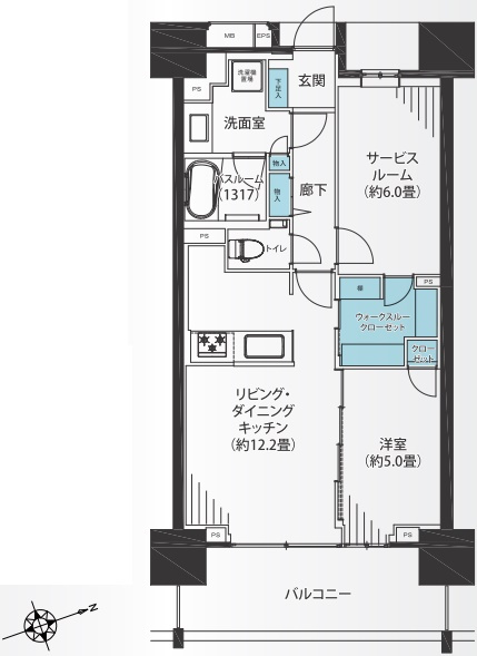 イニシア上野根岸の間取り