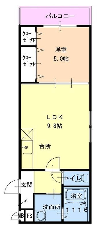 フジパレス山之内の間取り
