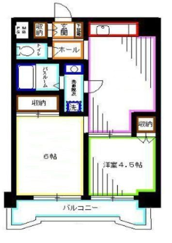 高円寺サンパレスの間取り|間取りです。