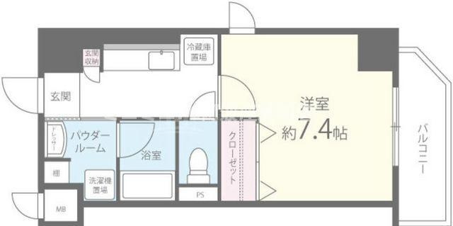 大阪市港区築港２丁目の賃貸マンションの間取り