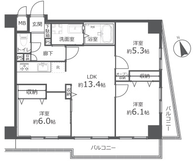 プレジャー・ガーデン上板橋の間取り