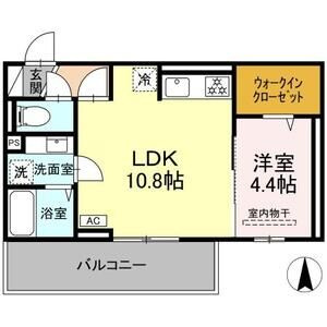 筑紫野市大字永岡のアパートの間取り|別号室タイプ