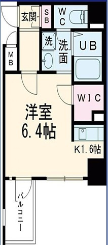 大阪市浪速区戎本町１丁目の賃貸マンションの間取り