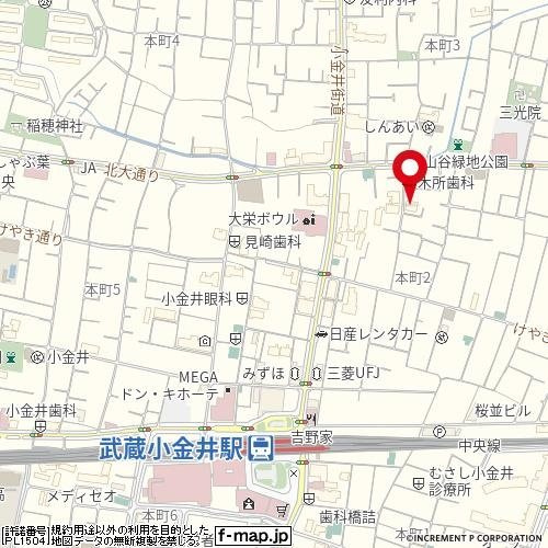 フェニックスマンション小金井の地図