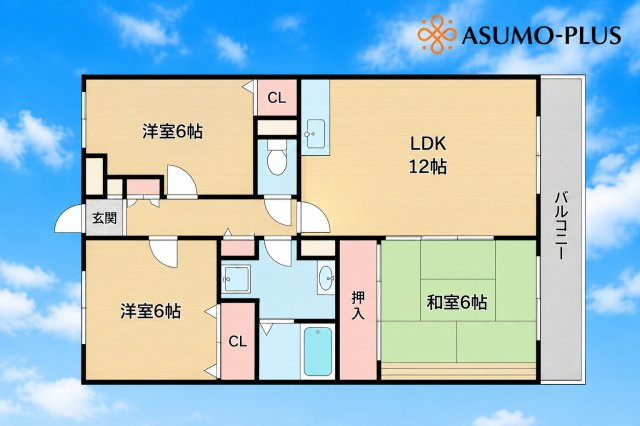 レクエルド大宰府EASTの間取り|別号数タイプ