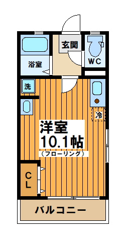 フラットJの間取り