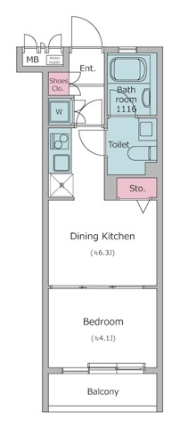 新品家具付きマンション方南1(KaGood東京)の間取り|※間取りと異なる場合は現状を優先します。