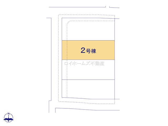 【区画図】 | 名古屋市中村区岩塚町字城前73『仲介料無料』新築戸建て | 2号棟
