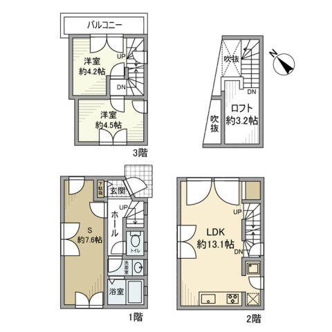 奥沢戸建の間取り
