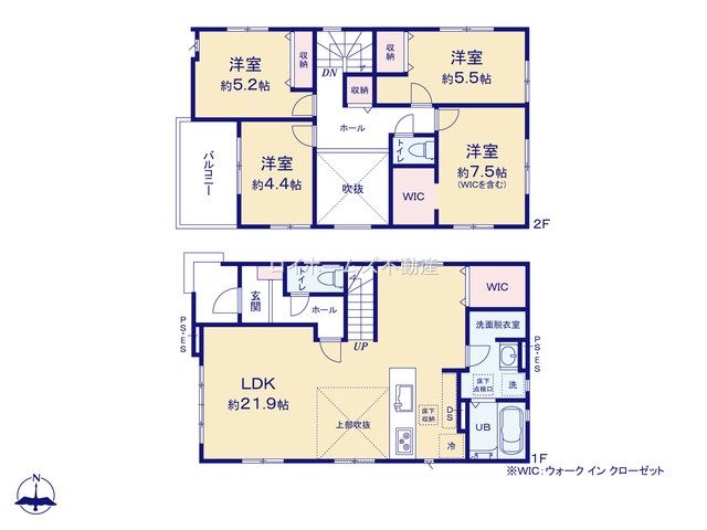 【間取り】 | 名古屋市中村区岩塚町字城前73『仲介料無料』新築戸建て | 3号棟