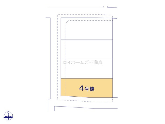 【区画図】 | 名古屋市中村区岩塚町字城前73『仲介料無料』新築戸建て | 4号棟