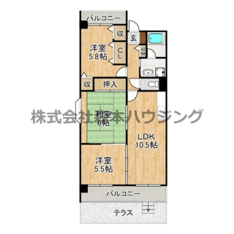 【間取り】 | 　ラポール忍ケ丘