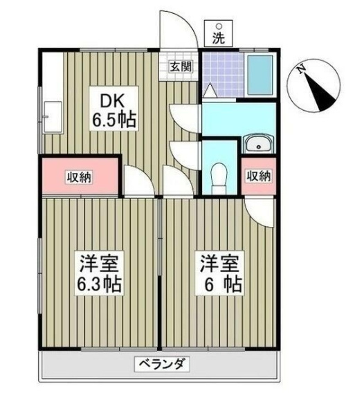 大野ハイツの間取り