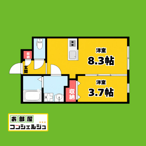 quador御器所NOIRの間取り