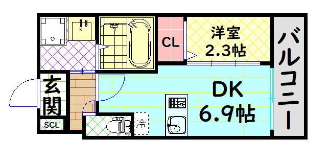 【間取り】 | アルモカーサ三国ヶ丘