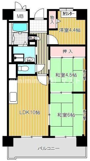 メゾンドーム三軒家の間取り