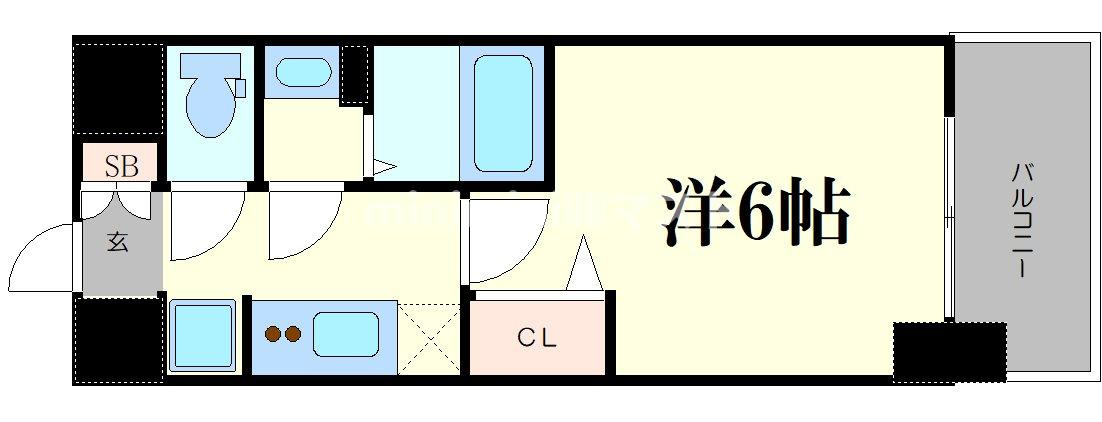 大阪市大正区三軒家東５丁目の賃貸マンションの間取り