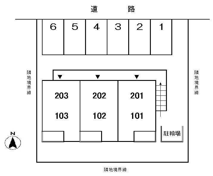 グランツ中川の区画図