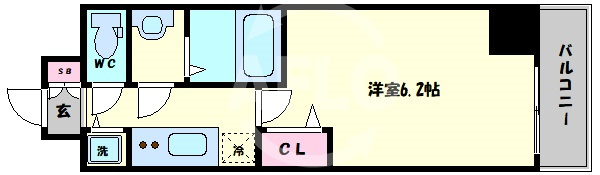 プレサンス心斎橋クオーレの間取り|プレサンス心斎橋クオーレ　間取り