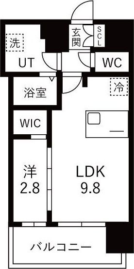 メイクスアート新栄Ⅲの間取り