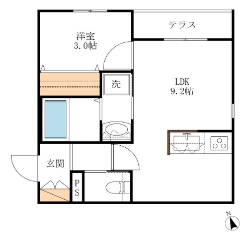 ヘーベルメゾン西田辺の間取り
