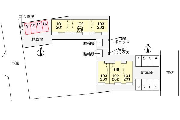ラ・ルーチェⅡの区画図