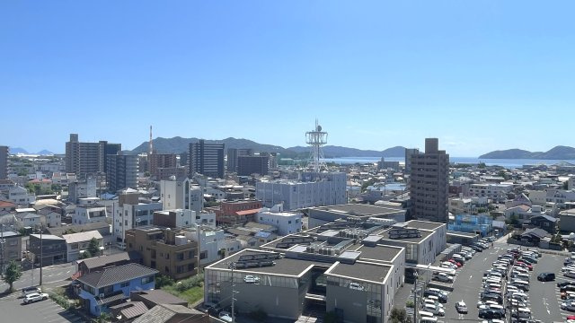 アルファステイツ下松市役所前の展望|11階住戸で眺望も良好！瀬戸内海が望めます