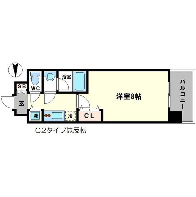 アドバンス大阪城ラディアの間取り