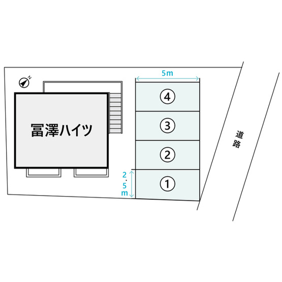 【間取り】 | 冨澤ハイツ駐車場
