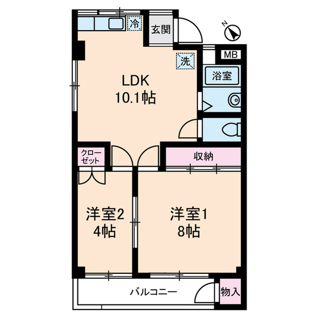 コーポ睦の間取り
