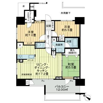 ルネサンス南柏駅前の間取り