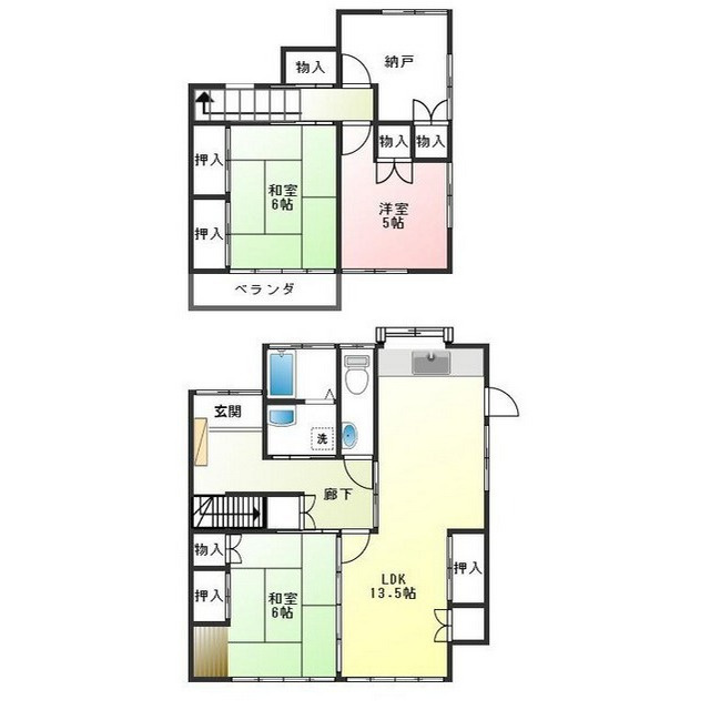 岐阜市正木南１丁目の一戸建ての間取り