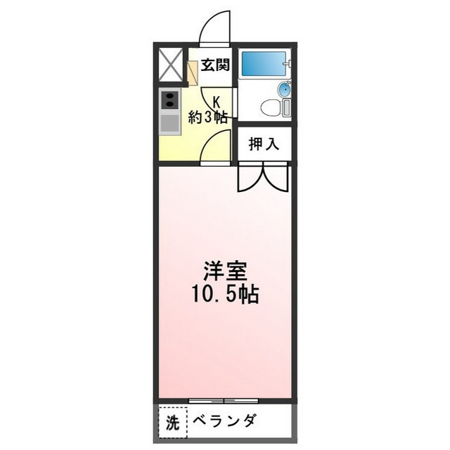 コーポラス城田寺の間取り