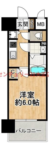 エスリード大阪エヴォルツの間取り