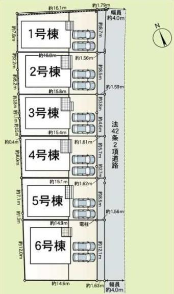 和歌山市有本第4-3号棟の区画図