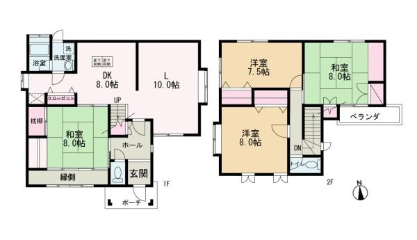 和歌山市小雑賀　中古戸建の間取り