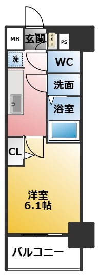 プレサンス太閤通駅前デュプルの間取り