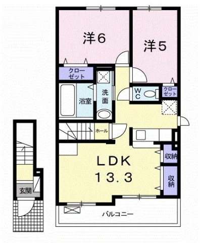 ベル　リアン　Ａの間取り